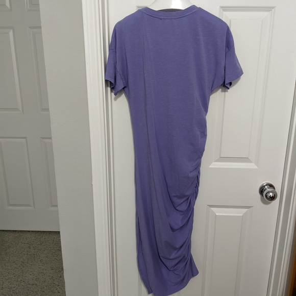 NEW Anthropologie Sundry Iris Ruched Midi Short Sleeve T-shirt Dress S - Picture 2 of 8